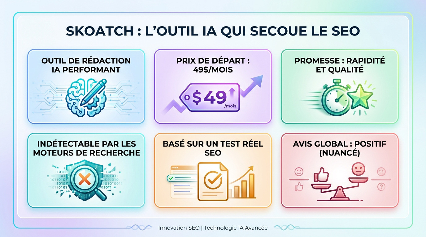 Interface du logiciel Skoatch pour la rédaction web automatisée